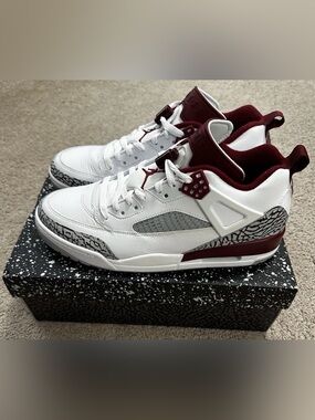 Air Jordan Spizike Team Red/White Maroon with Elephant Print